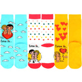 Love Is  3-Pack Set Stargazing with You Novelty Crew Socks